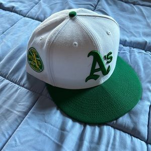 Size 8 Oakland A’s hat with patch | size 8 fitted hat | Oakland As’s fitted hat